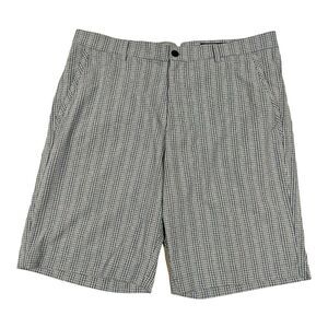 Dunning Shorts Men's Sz 35 Blue Plaid Golf Shorts Stretch Performance Casual‎
